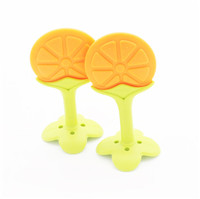 橘子牙膠,水果咬牙膠,硅膠磨牙棒定制！